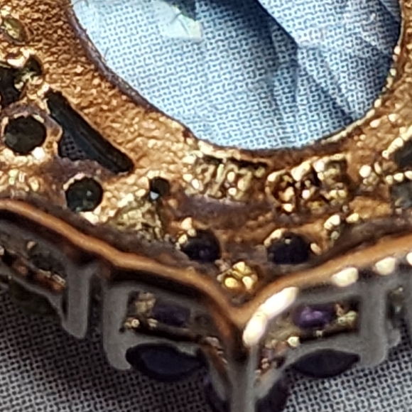 Blue and White Topaz, Amethyst, Citrine and Sterling Pendant - Picture 4 of 4